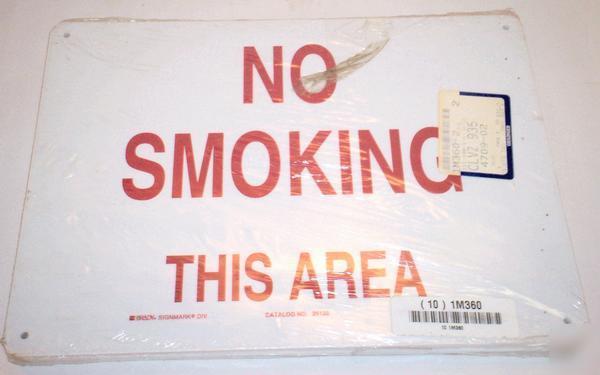 New brady lot 16 no smoking area signs 10