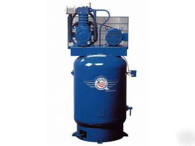 New quincy 2 stage 5 hp air compressor -- -- heavy duty