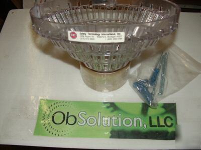 New sti-8100 smoke detector guard polycarbonate clear 