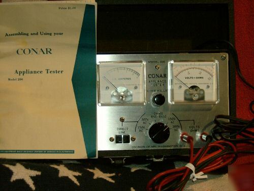 Vintage conar appliance tester/ohmmeter-immaculate 