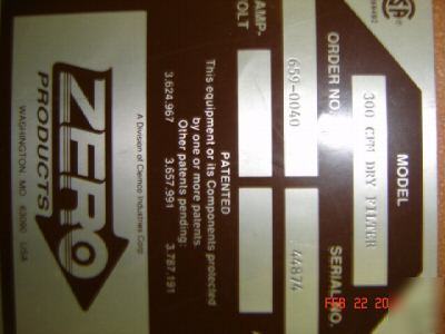 Zero clemco reclaimer dry filter 300 cfm and parts