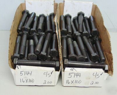 M16 - 2.0 x 100 mm metric bolts grade 8.8, qty (2)