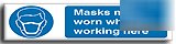 Masks worn here sign-s. rigid-300X75MM(ma-068-rj)