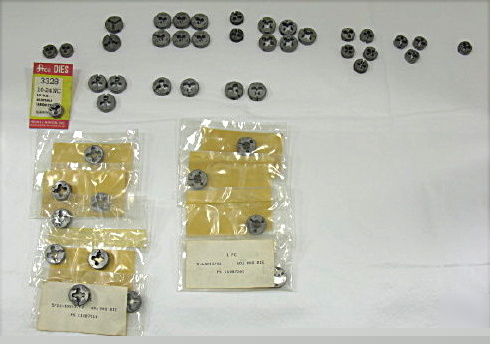 New adjustable round thread cutting dies 40+ pcs usa