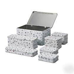 New ikea flatn storage tins with lids set of 7 