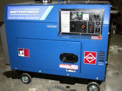 New silent diesel generator - electric start (DG5500S)