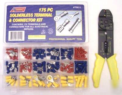 New solderless terminal & connectors 175 pcs. in box 