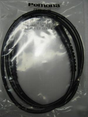 Pomona bnc male coax cable w/ molded strain relief 36