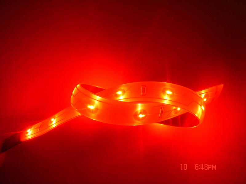 Red 12V 60CM waterproof flexible 30P 0603 smd led strip