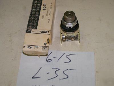1 allen bradley selector switch 3-pos key remove all