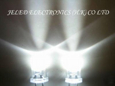 500X 5MM super bright white led lamp 50,000MCD freeship