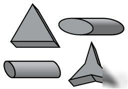 Ceramic finishing tumbling vibratory media extruded