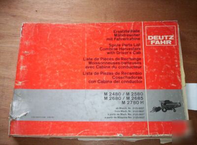 Deutz-fahr M2000 series combine spare parts manual