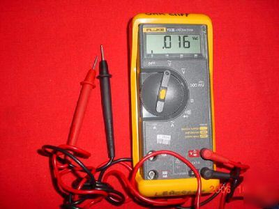 Fluke 73 iii multimeter w/ leads & holster (T14374)