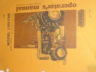 Ford woods L503F8N mower operators owners manual
