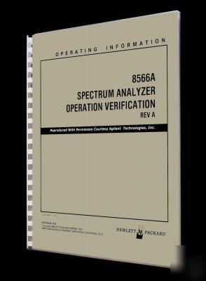 Hp - agilent 8566A operation verification manual