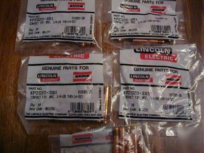 Lincoln mig contact tips KP2020-3B1 tweco 14-52 10 bags