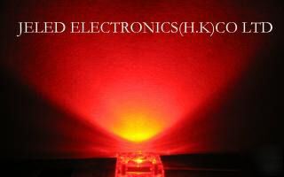 New 1000X superflux red 3MM r/h led lamp 13,000MCD f/s