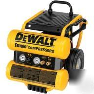 New D55154 dewalt 1.1 hp 4 gallon wheel compressor elec