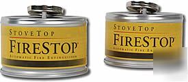 Stovetop firestop automatic rangehood fire extinguisher