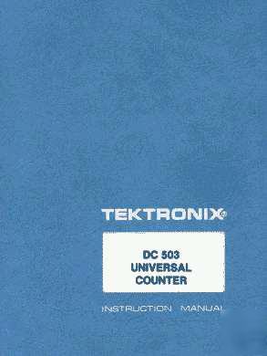 Tek DC503 svc/ops manual in two resolutions + extras