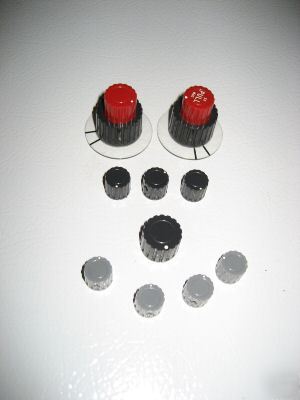 Tektronix 321A oscilloscope knobs set cplt good cond.