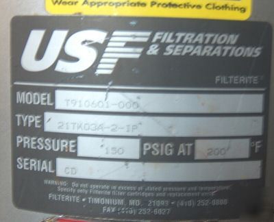 Usf filter vessel housing arrangement T910601 21TK03A-2