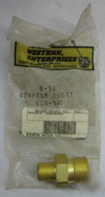 Western b-51 valve outlet CGA540 MX3/8NPTM