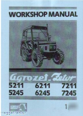 Zetor 7711 7745 tractor workshop manual set