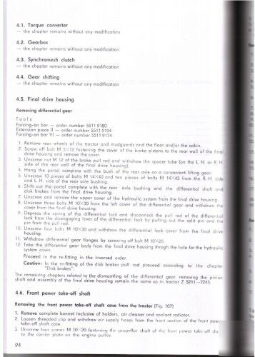 Zetor 7711 7745 tractor workshop manual set