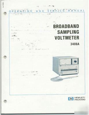 		hp 3406A sampling voltmeter op/service manual cd