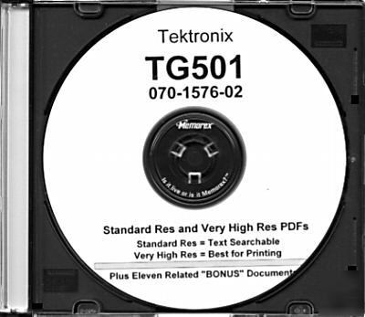Tek TG501 tg 501 svc/op manual 2 res textsrch + extras 