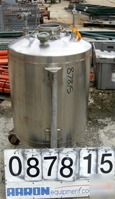 Used: tank, 55 gallon, 321 stainless steel, vertical. 2