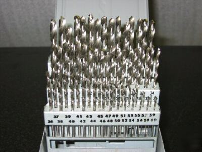 1~60# 60 pcs jobber length drills bright finish