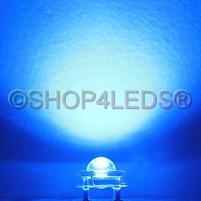 200 pcs 5MM 11000MCD super flux blue led free resistor