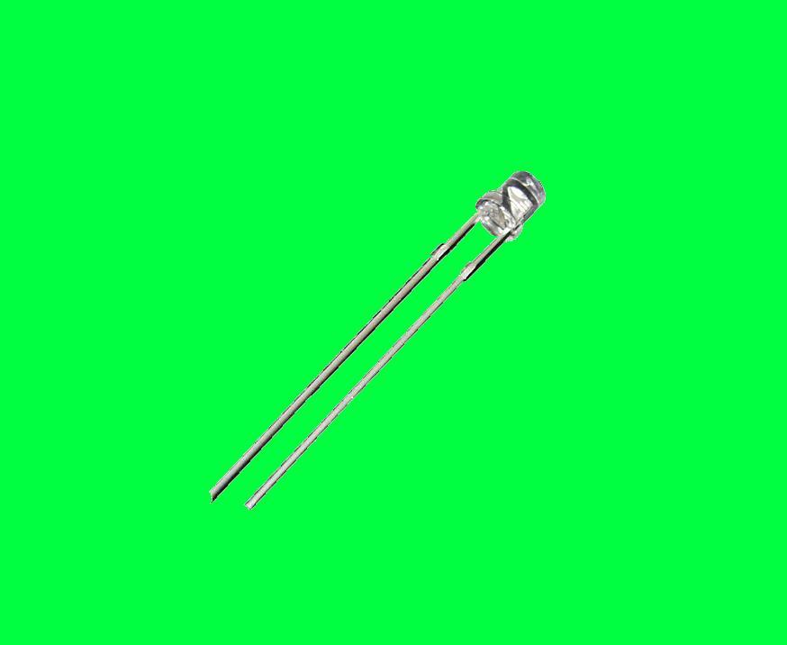 20X 3MM green wide angle flat top led free resistors