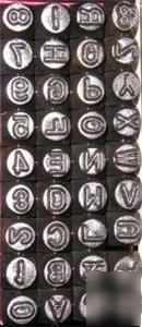 36 pc. 1/4'' steel letter/number stamping set