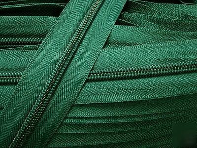 #5 nylon coil zipper chain 20YD (869) dark green