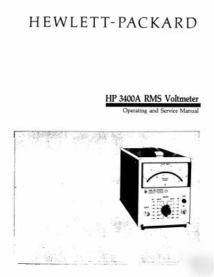 Agilent hp 3400A cali + mainten + oper & service manual