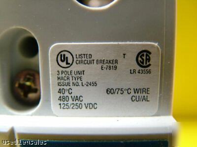 Cutler-hammer gd 22K 3-pole 40 amp used circuit breaker