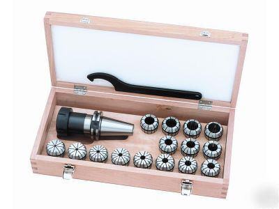 New bison cat 40 collet chuck er-32 full set 13 pc 