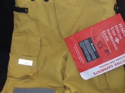 New fire-dex P84 express turnout gear pants size large