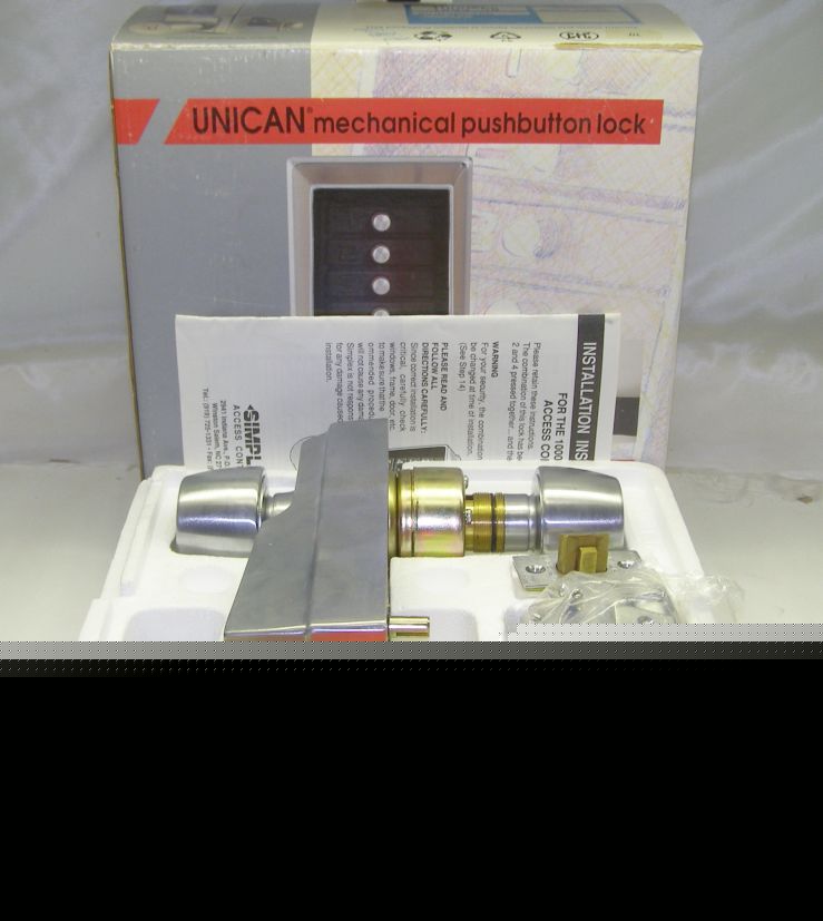 Simplex unican mechanical pushbutton lock 1000-6B