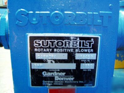 Sutorbilt 10HP rotory blower vacuum m/n: gaemdpa - nice
