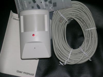 Sentrol gbc pi-370/os covert pir camera ccd cable b/w
