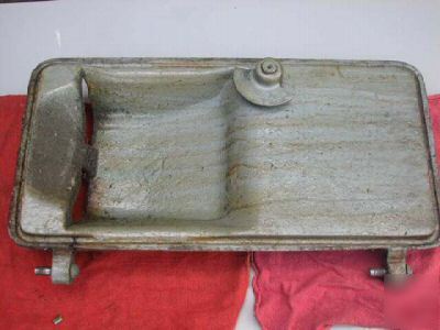 South bend 10L cast base pedestal front door