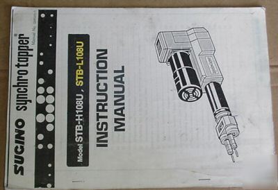 Sugino synchro tapper stb-H108U L108U instructn manual