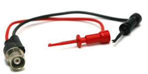 Test leads-bnc female to mini-micro-clippers