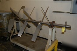 Used: agitator shaft, stainless steel, 7' long, 6 blade