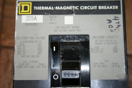 400 amp square d thermal magnetic breaker*series 4*